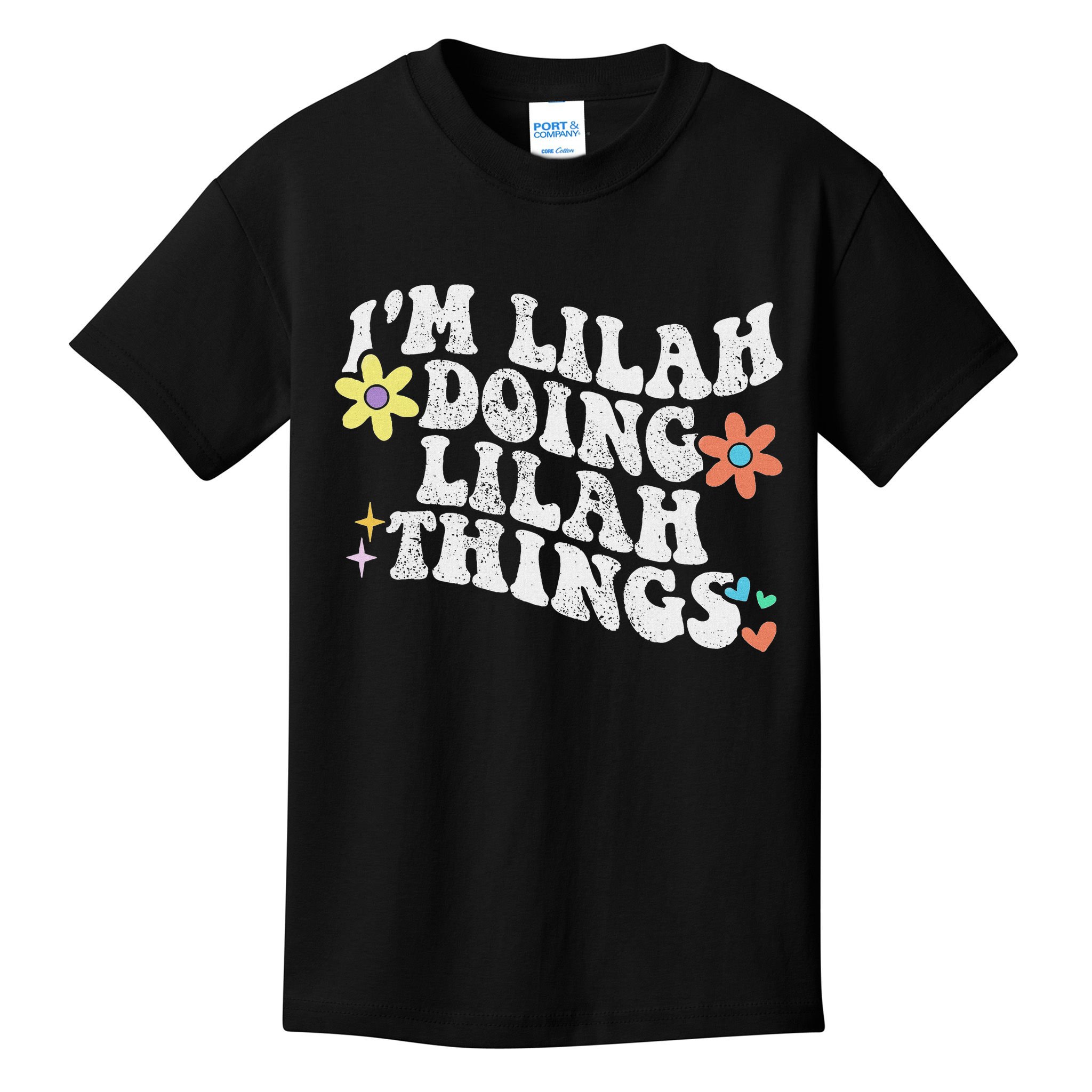 Retro Groovy Im Lilah Doing Lilah Things Funny Mother's Day Kids T-Shirt