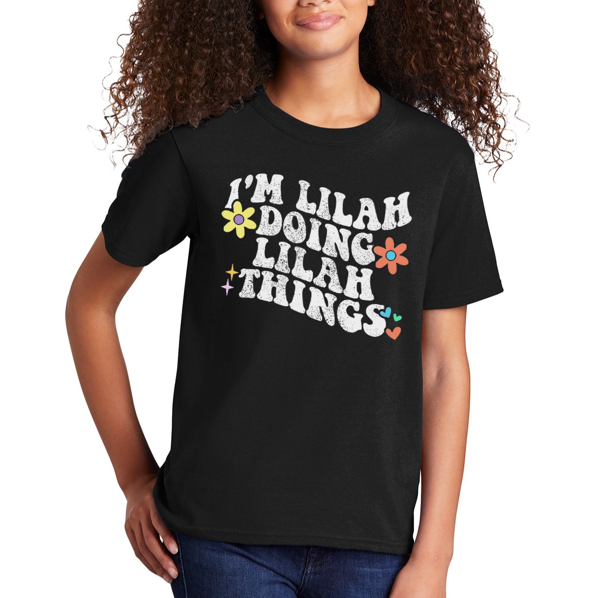 Retro Groovy Im Lilah Doing Lilah Things Funny Mother's Day Kids T-Shirt