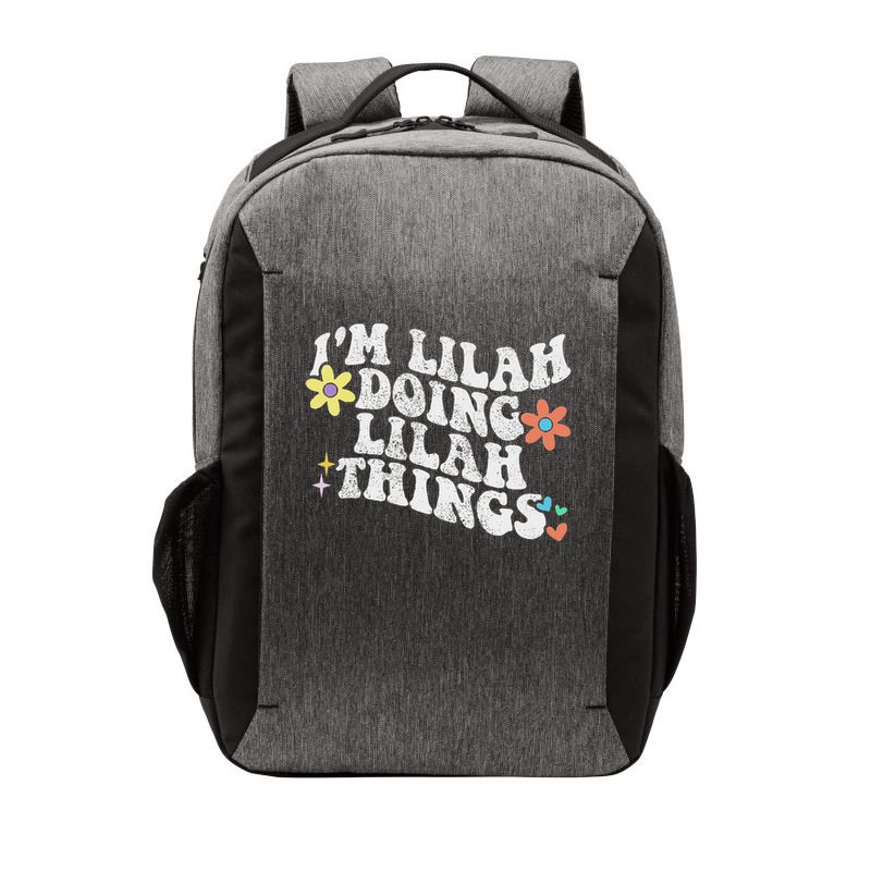 Retro Groovy Im Lilah Doing Lilah Things Funny Mother's Day Vector Backpack