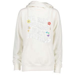 Retro Groovy Im Nat Doing Nat Things Funny MotherS Day Womens Funnel Neck Pullover Hood