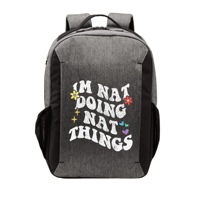Retro Groovy Im Nat Doing Nat Things Funny MotherS Day Vector Backpack