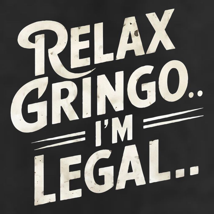 Relax Gringo Im Legal 7 Panel Mesh Trucker Snapback Hat