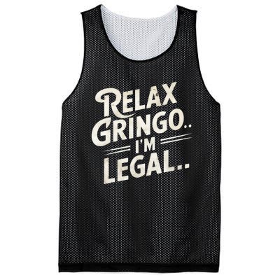 Relax Gringo Im Legal Mesh Reversible Basketball Jersey Tank