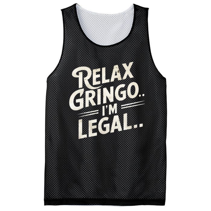 Relax Gringo Im Legal Mesh Reversible Basketball Jersey Tank