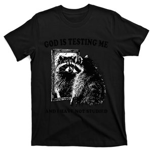 Raccoon God Is Testing Me And I Have Not Studied T-Shirt