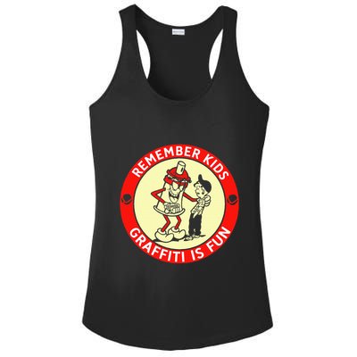 Remember Graffiti Is Fun Ladies PosiCharge Competitor Racerback Tank