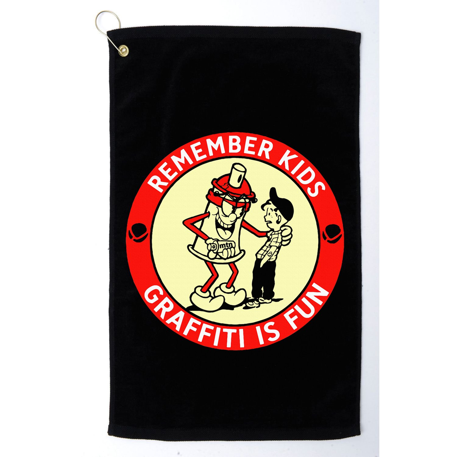 Remember Graffiti Is Fun Golf Towel