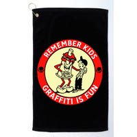 Remember Graffiti Is Fun Golf Towel