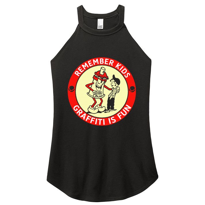 Remember Graffiti Is Fun Women's Perfect Tri Rocker Tank