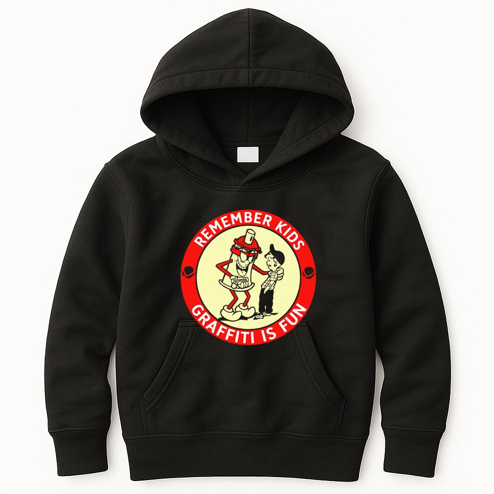 Remember Graffiti Is Fun Kids Hoodie