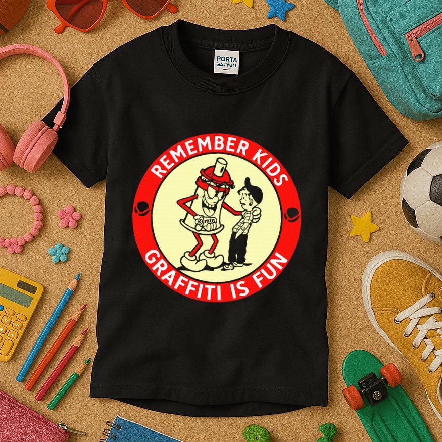 Remember Graffiti Is Fun Kids T-Shirt