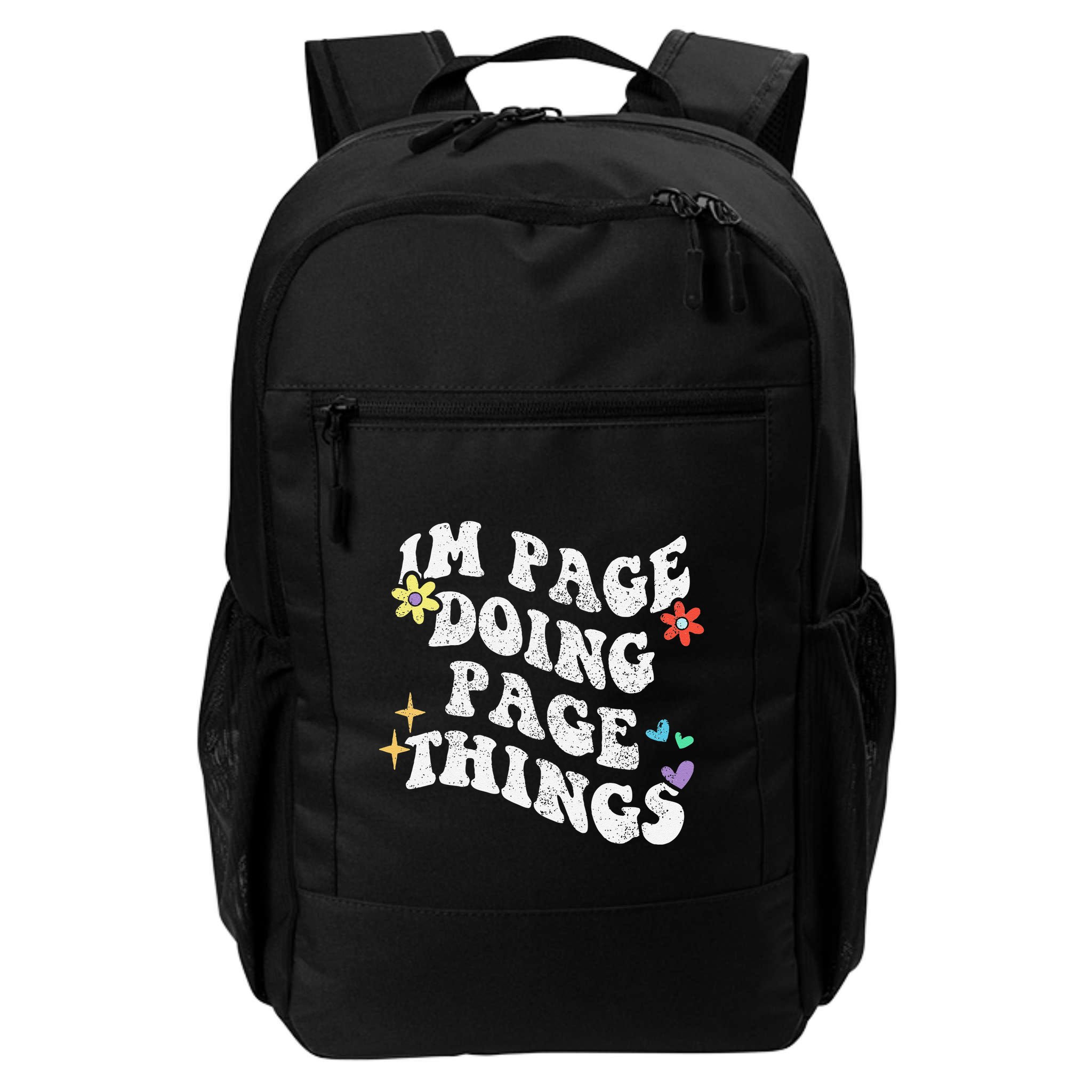 Retro Groovy Im Page Doing Page Things Funny MotherS Day Backpack