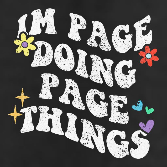 Retro Groovy Im Page Doing Page Things Funny MotherS Day Beanie