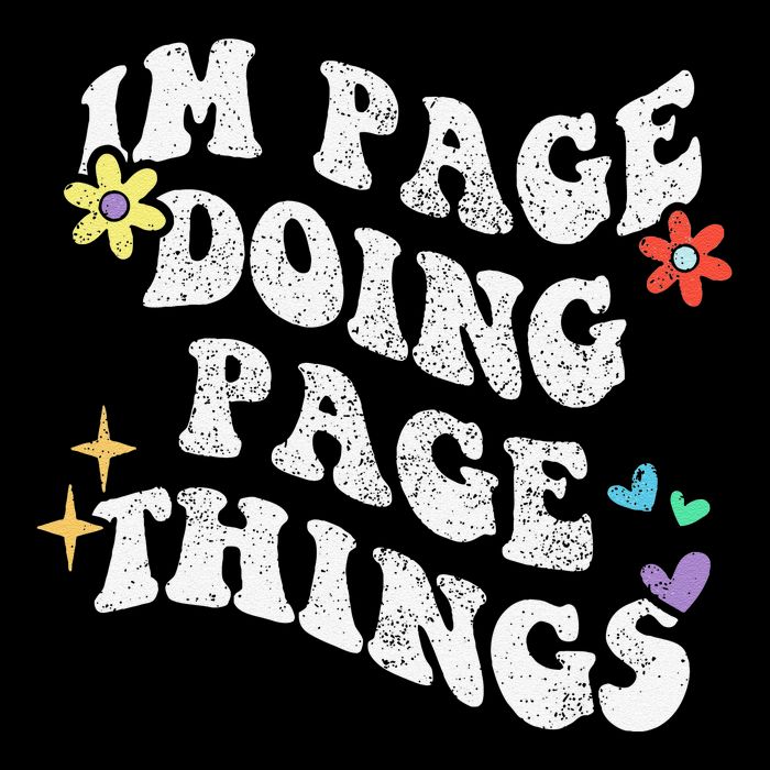 Retro Groovy Im Page Doing Page Things Funny MotherS Day Womens Tank Top