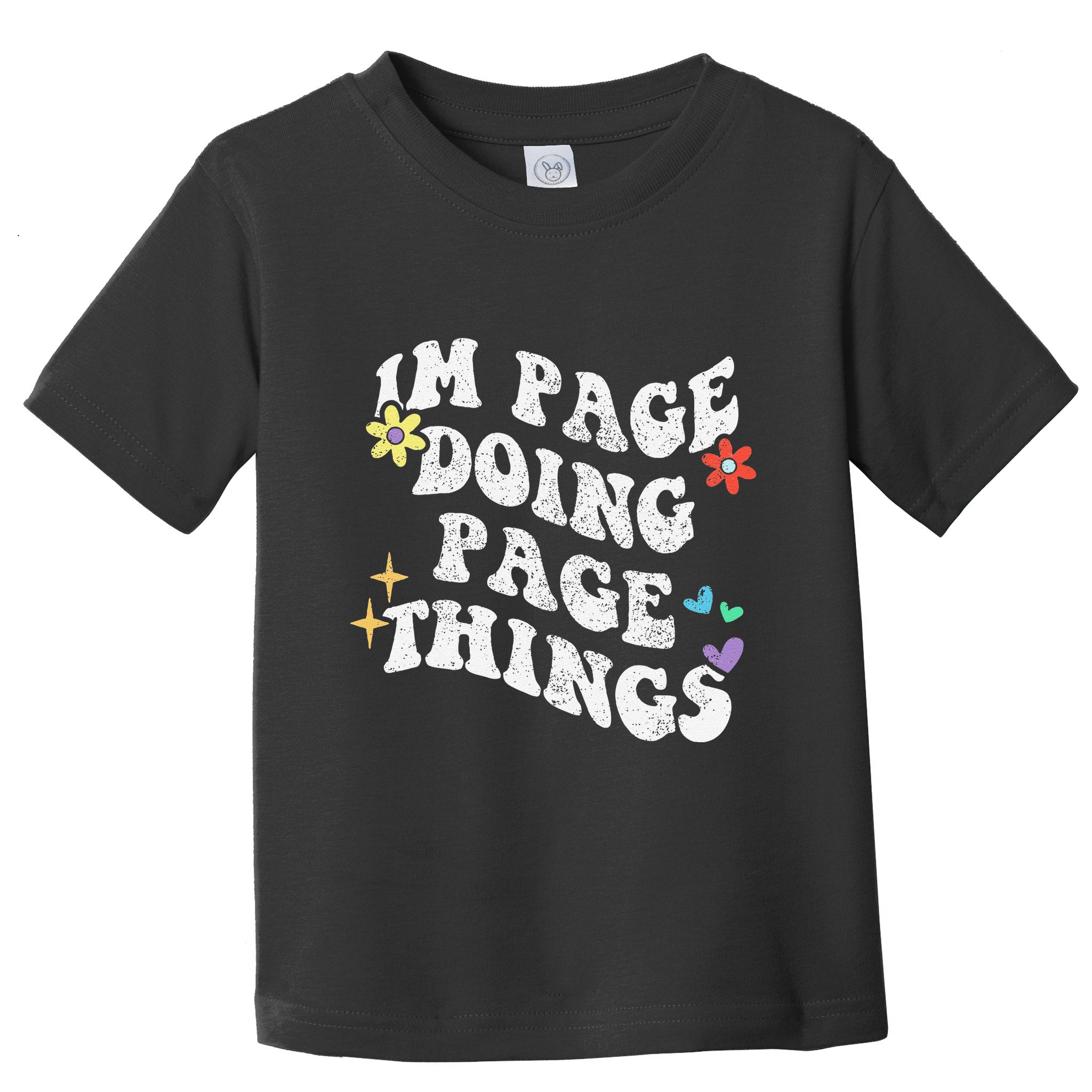 Retro Groovy Im Page Doing Page Things Funny MotherS Day Toddler T-Shirt