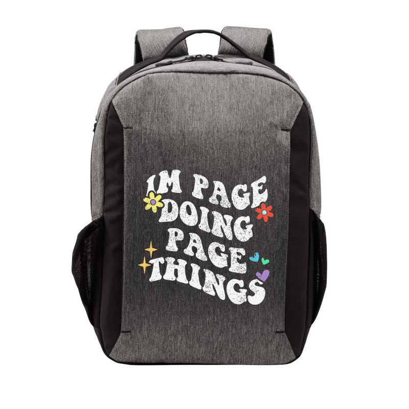 Retro Groovy Im Page Doing Page Things Funny MotherS Day Vector Backpack