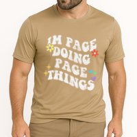 Retro Groovy Im Page Doing Page Things Funny MotherS Day Cooling Performance Crew T-Shirt