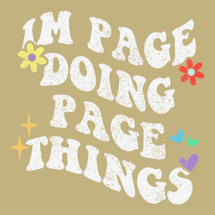 Retro Groovy Im Page Doing Page Things Funny MotherS Day T-Shirt