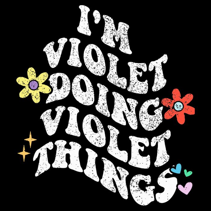 Retro Groovy Im Violet Doing Violet Things Funny MotherS Zip Tote Bag
