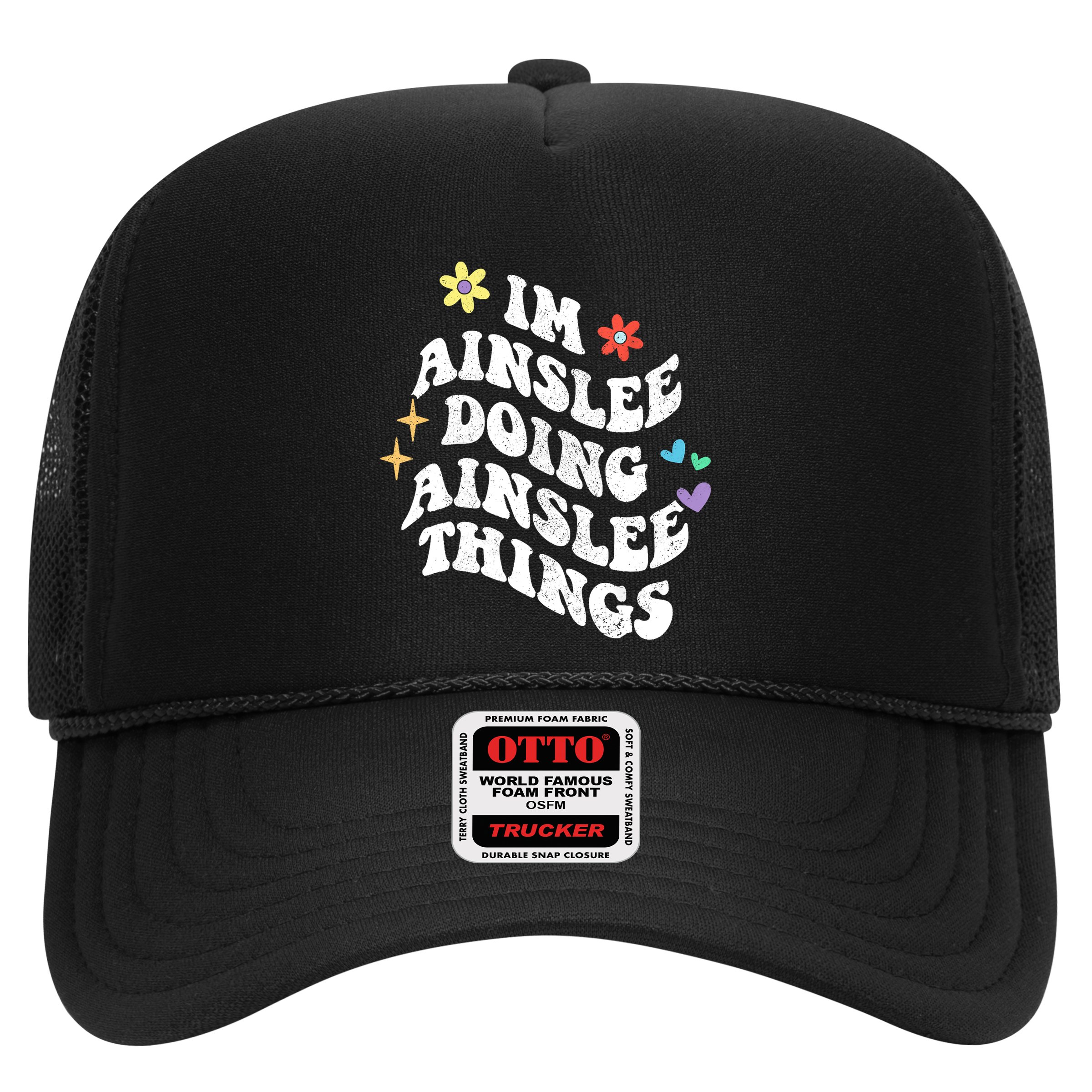 Retro Groovy Im Ainslee Doing Ainslee Things Funny MotherS Hat