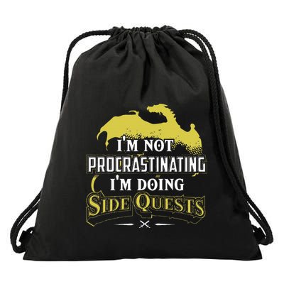 Rpg Gamer Im Doing Side Quests Drawstring Bag