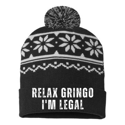 Relax Gringo Im Legal USA-Made Snowflake Beanie