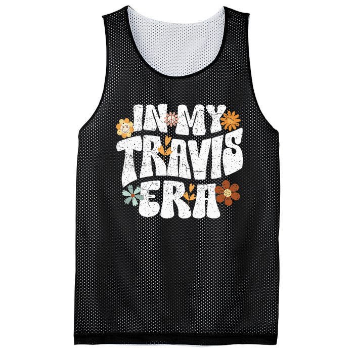 Retro Groovy In My Travis Era Mesh Reversible Basketball Jersey Tank