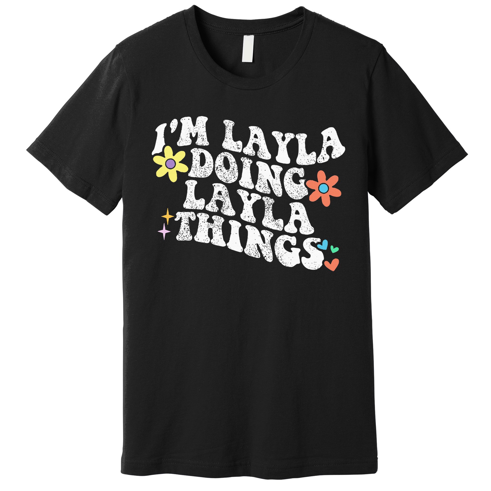 Retro Groovy Im Layla Doing Layla Things Funny Mother's Day Premium T-Shirt