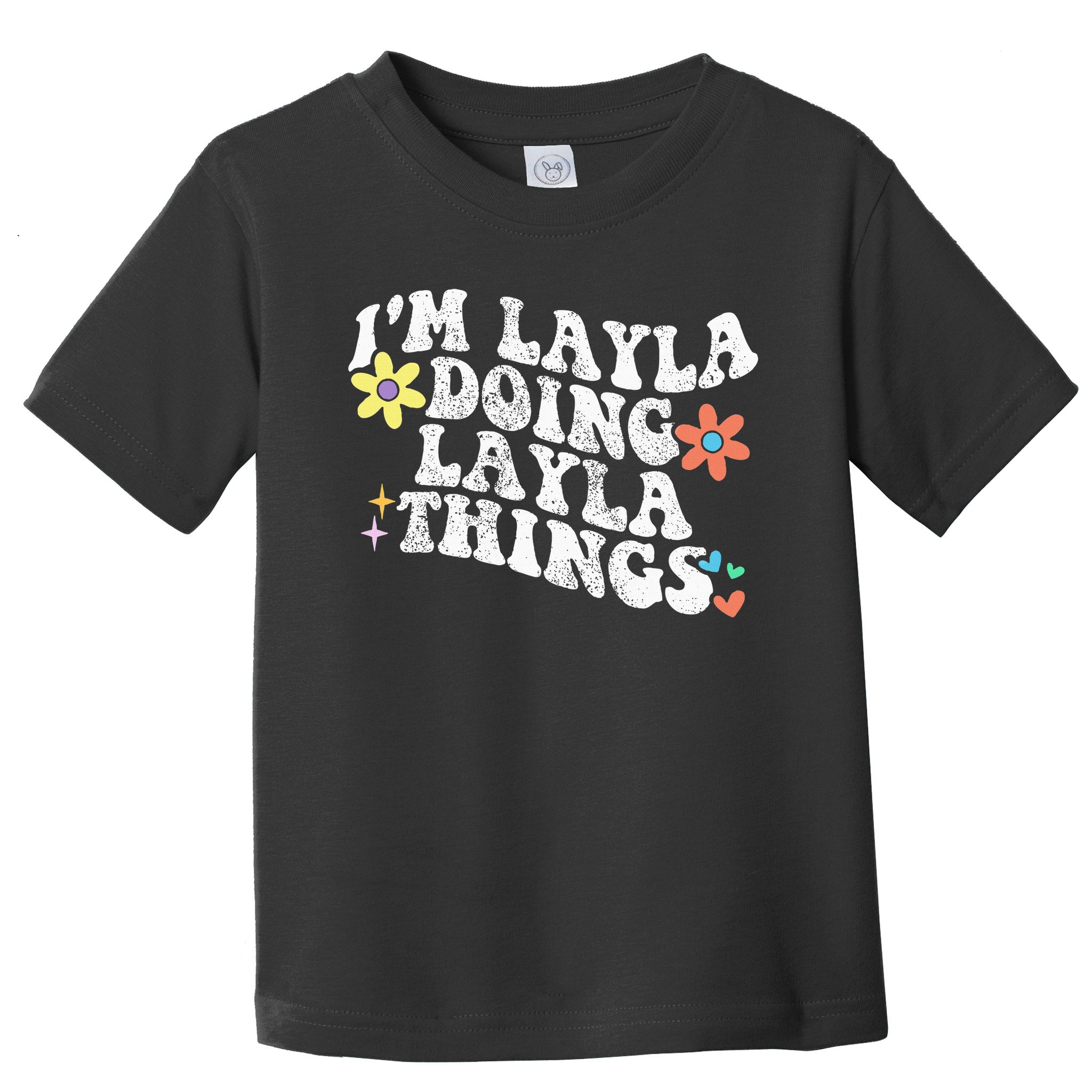 Retro Groovy Im Layla Doing Layla Things Funny Mother's Day Toddler T-Shirt