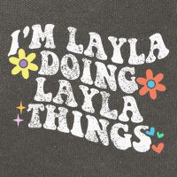 Retro Groovy Im Layla Doing Layla Things Funny Mother's Day Cotton Canvas Backpack