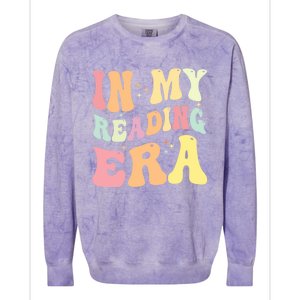 Retro Groovy In My Reading Era Book Lovers Book Reader Gift Colorblast Crewneck Sweatshirt