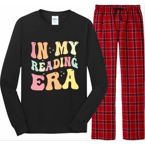 Retro Groovy In My Reading Era Book Lovers Book Reader Gift Long Sleeve Pajama Set