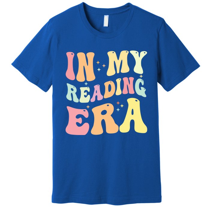 Retro Groovy In My Reading Era Book Lovers Book Reader Gift Premium T-Shirt