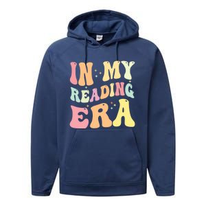 Retro Groovy In My Reading Era Book Lovers Book Reader Gift Performance Fleece Hoodie