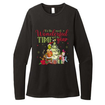 Retro Grinchmas Its The Most Wonderful Time Of The Year Womens CVC Long Sleeve Shirt