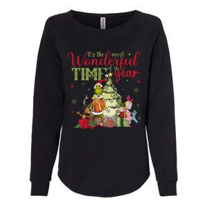 Retro Grinchmas Its The Most Wonderful Time Of The Year Womens California Wash Sweatshirt