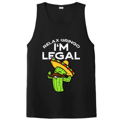 Relax Gringo Im Legal Funny Cinco De Mayo Mexican Immigrant PosiCharge Competitor Tank
