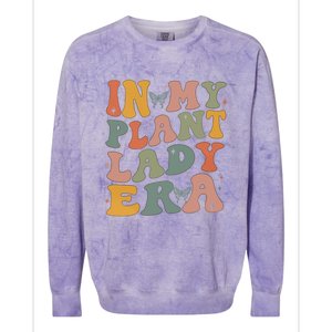 Retro Groovy In My Plant Lady Era Xmas Gardening Plant Mom Gift Colorblast Crewneck Sweatshirt