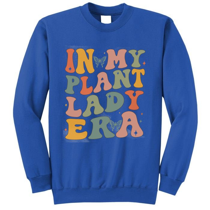 Retro Groovy In My Plant Lady Era Xmas Gardening Plant Mom Gift Sweatshirt