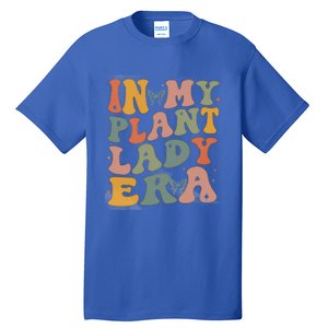 Retro Groovy In My Plant Lady Era Xmas Gardening Plant Mom Gift Tall T-Shirt