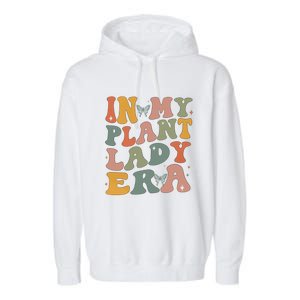 Retro Groovy In My Plant Lady Era Xmas Gardening Plant Mom Gift Garment-Dyed Fleece Hoodie