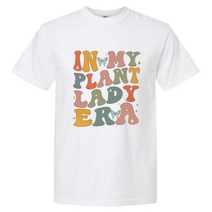 Retro Groovy In My Plant Lady Era Xmas Gardening Plant Mom Gift Garment-Dyed Heavyweight T-Shirt