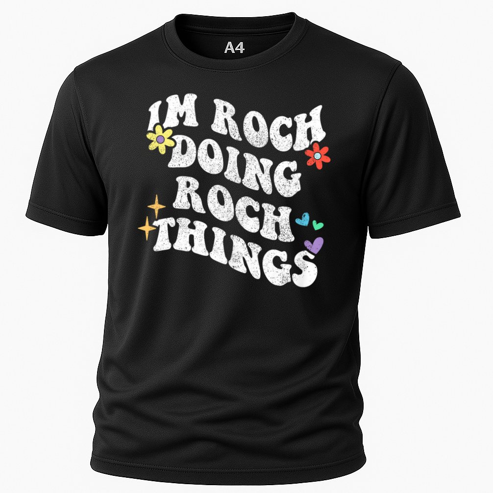 Retro Groovy Im Roch Doing Roch Things Funny Mother's Day Cooling Performance Crew T-Shirt