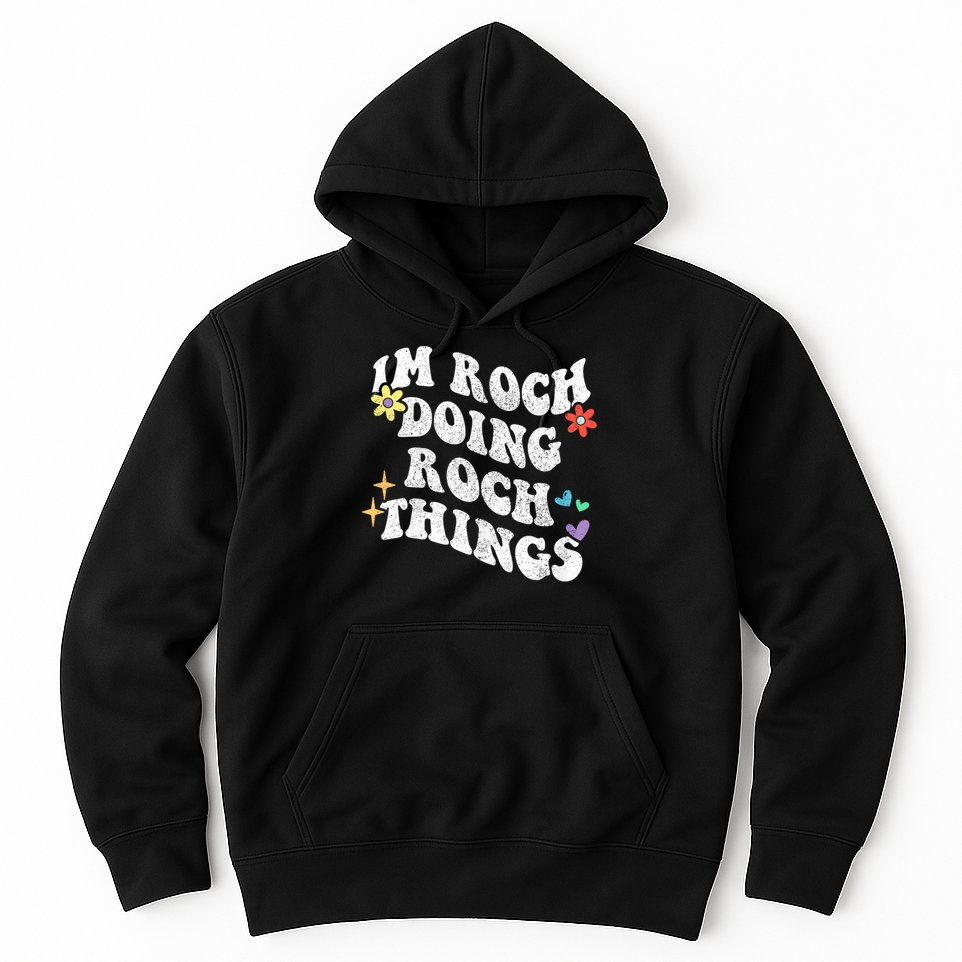 Retro Groovy Im Roch Doing Roch Things Funny Mother's Day Hoodie