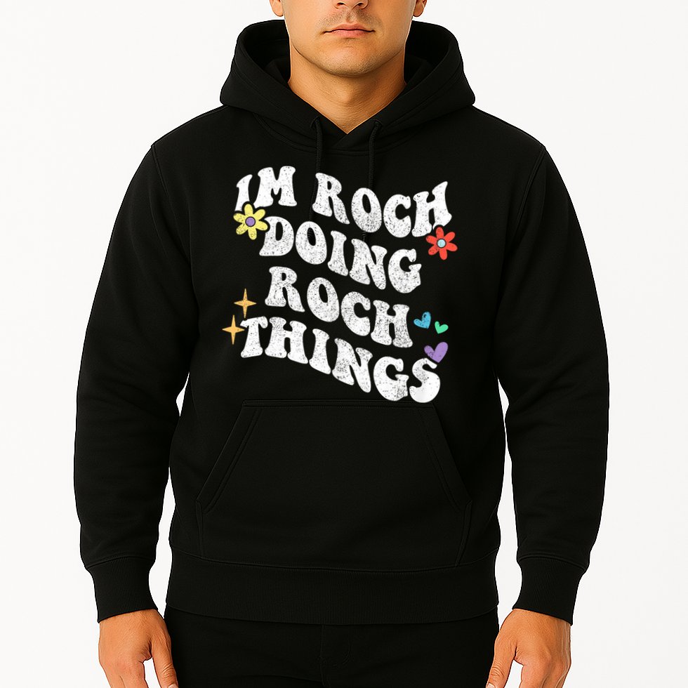Retro Groovy Im Roch Doing Roch Things Funny Mother's Day Hoodie