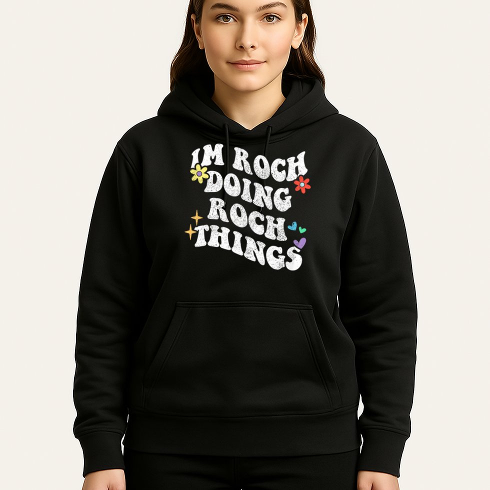 Retro Groovy Im Roch Doing Roch Things Funny Mother's Day Hoodie