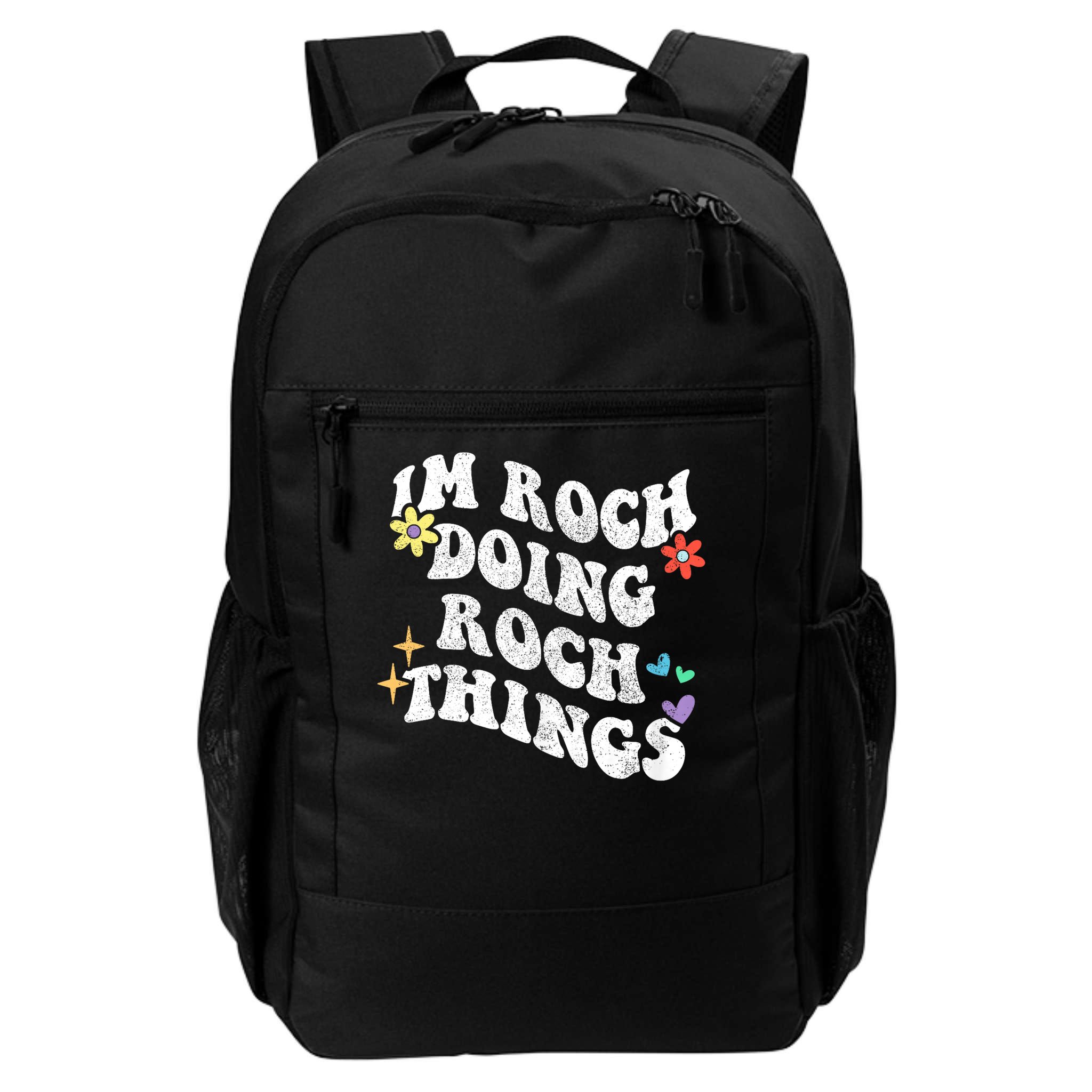 Retro Groovy Im Roch Doing Roch Things Funny Mother's Day Backpack