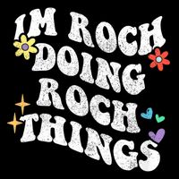 Retro Groovy Im Roch Doing Roch Things Funny Mother's Day Drawstring Bag