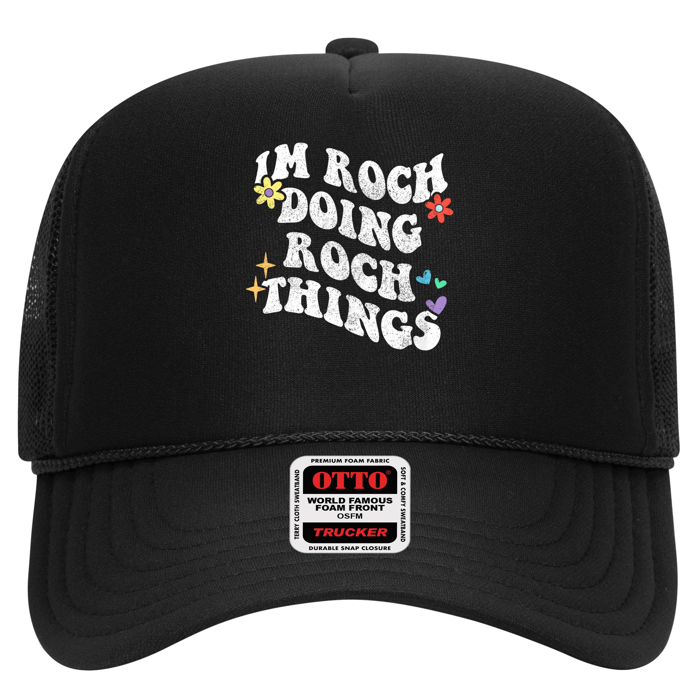 Retro Groovy Im Roch Doing Roch Things Funny Mother's Day Hat