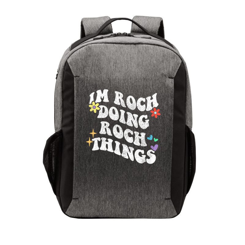 Retro Groovy Im Roch Doing Roch Things Funny Mother's Day Vector Backpack